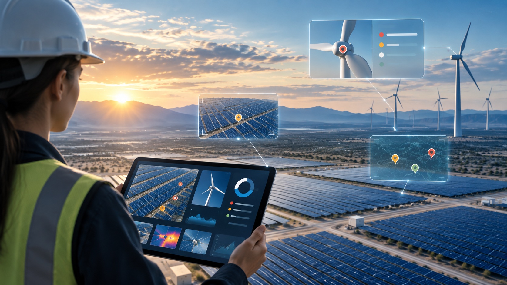 Renewable energy inspection intelligence and maintenance decision workflow